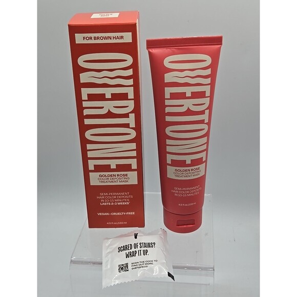 Overtone Other - Overtone Color Depositing Treatment Mask - Golden Rose 4.5 Oz.  For Brown Hair